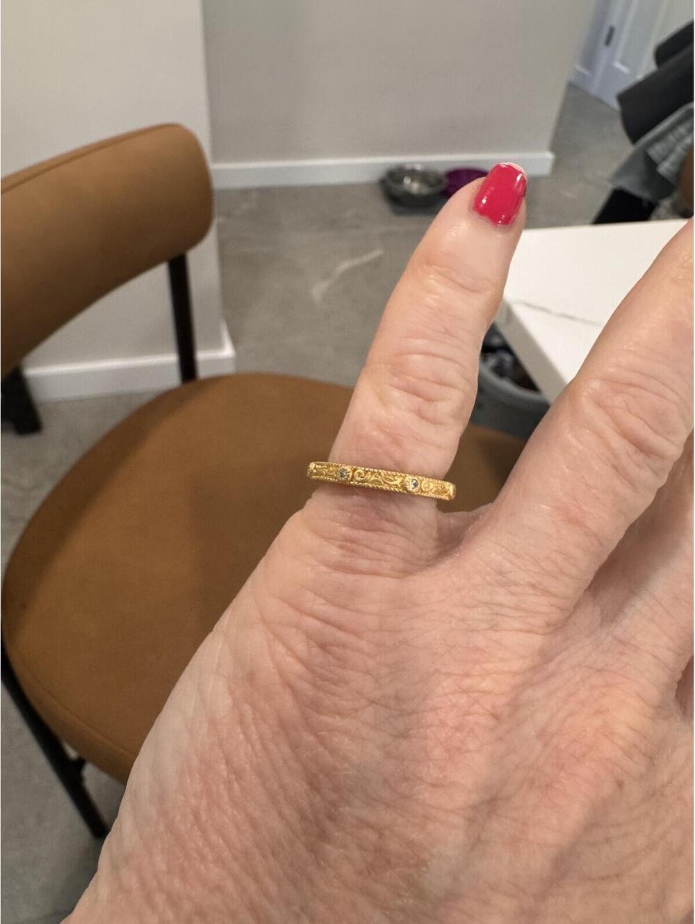 Frieda Rothman FR 925 gold over sterling size 4.75 ring